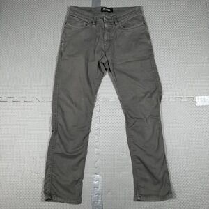 DU/ER Pants Mens 30x29* N2X Tapered Stretch 5 Pocket Duer Chino Gray Performance